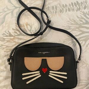 Karl Lagerfeld Black Cat Crossbody Bag